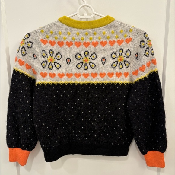 Kate Spade Embroidered Fair Isle Wool Alpaca Blend Cropped Sweater Size XS - Picture 11 of 15